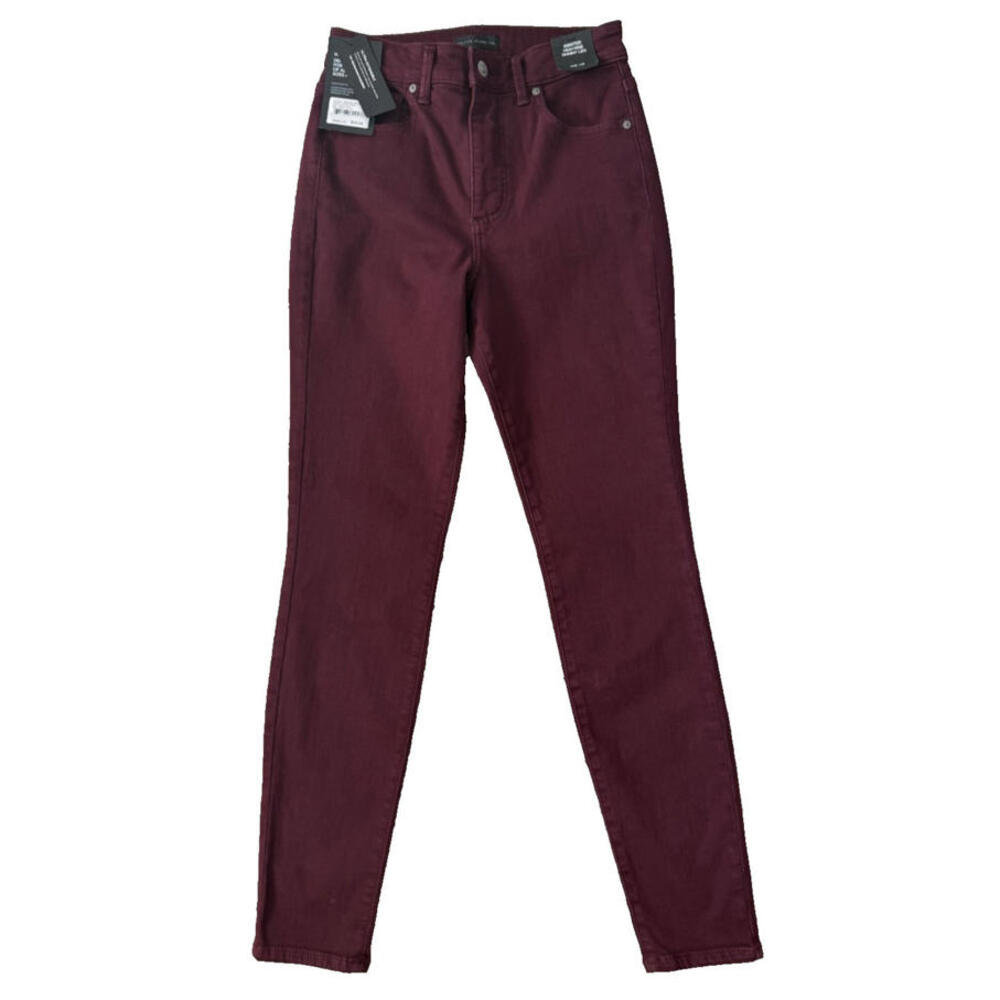 Silver Jeans Co Women Jeans Burgundy High Rise Skinny Leg ($78) W25 L29